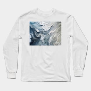 Abstract and Colorful Glacial River Landscape in Iceland Long Sleeve T-Shirt